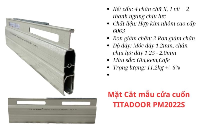 Cửa Cuốn Đức Khe Thoáng Titadoor PM2022S