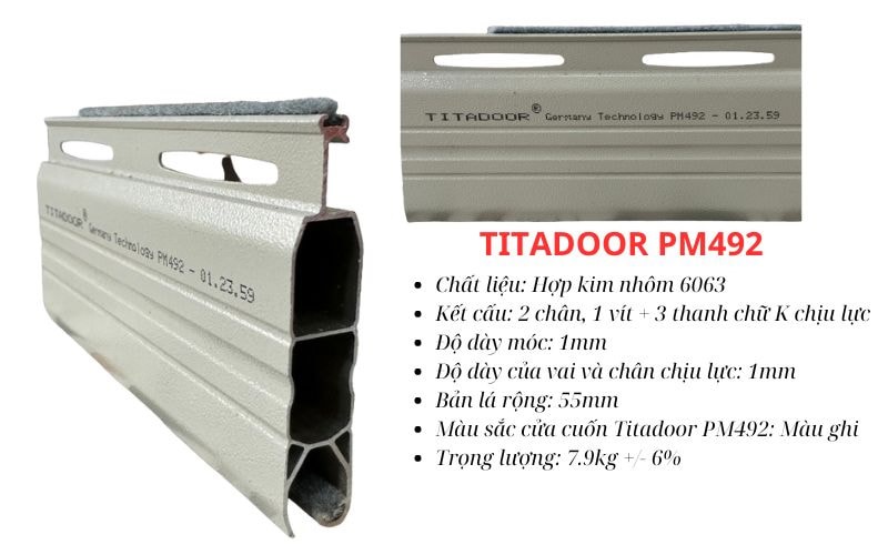 Cửa Cuốn Đức Titadoor PM 492A